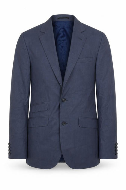 Front view of ASOS men’s grey polyester jacket suit jacket, size 36, regular