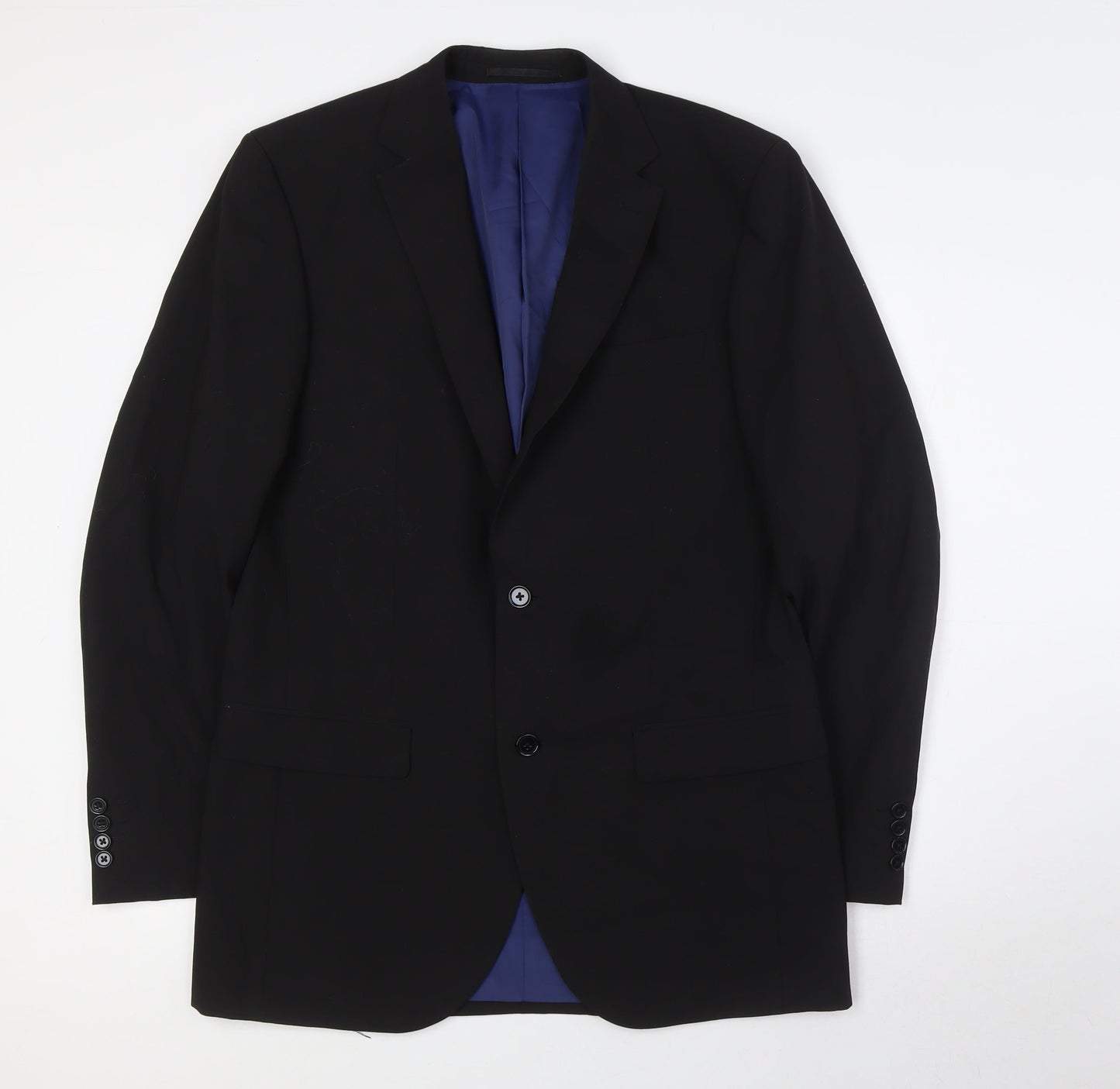 Greenwoods Mens Black Polyester Jacket Suit Jacket Size 40 Big & Tall