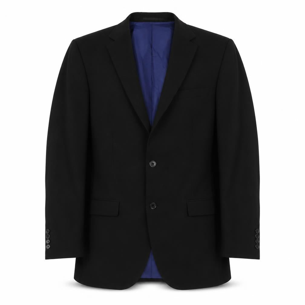 Greenwoods Mens Black Polyester Jacket Suit Jacket Size 40 Big & Tall