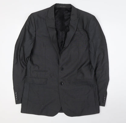 ONESIX5IVE Mens Grey Polyester Jacket Suit Jacket Size 42 Big & Tall