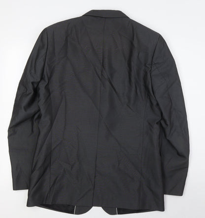 ONESIX5IVE Mens Grey Polyester Jacket Suit Jacket Size 42 Big & Tall