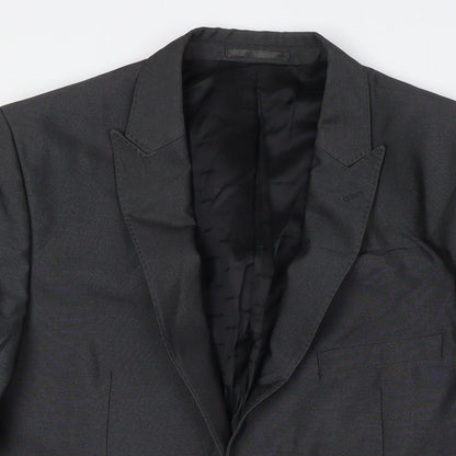 ONESIX5IVE Mens Grey Polyester Jacket Suit Jacket Size 42 Big & Tall