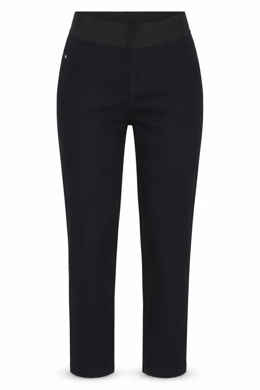 Intuition Womens Black Cotton Jegging Jeans Size 10 L29 in Slim - Elasticated Waist