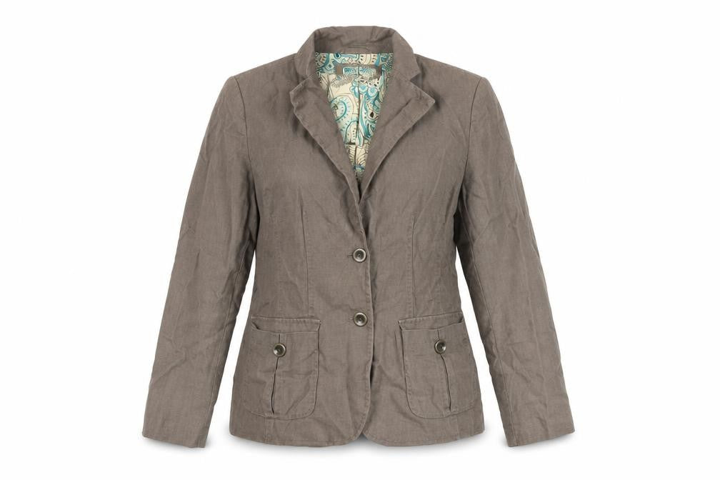 Per Una Womens Brown Jacket Blazer Size 12 Button