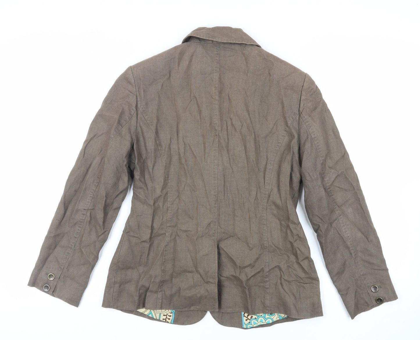 Per Una Womens Brown Jacket Blazer Size 12 Button