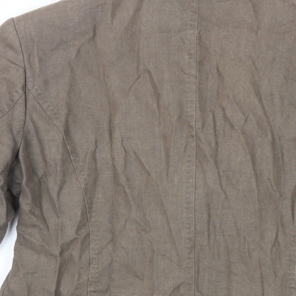 Per Una Womens Brown Jacket Blazer Size 12 Button
