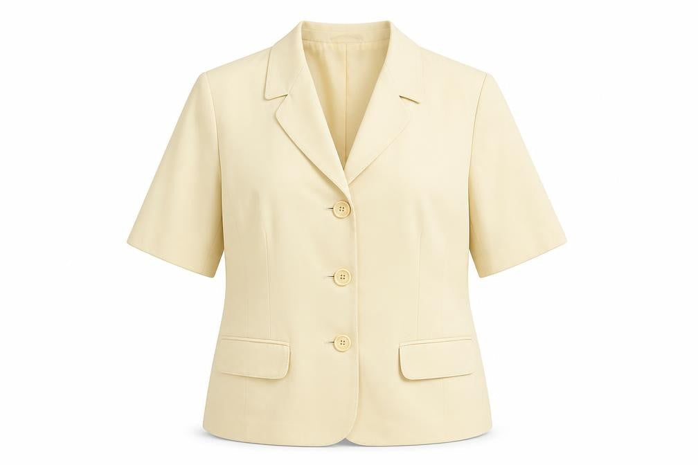 Country Casuals Womens Yellow Jacket Blazer Size 16 Button