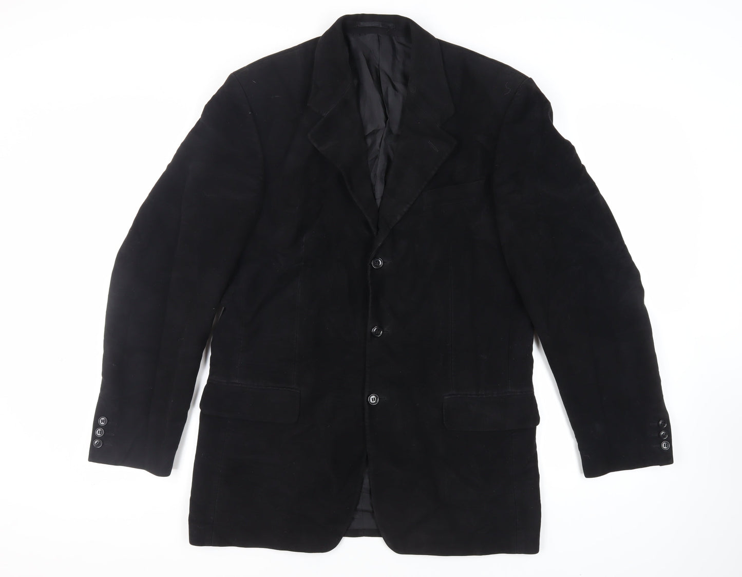 Burton Mens Black Cotton Jacket Blazer Size 40 Regular