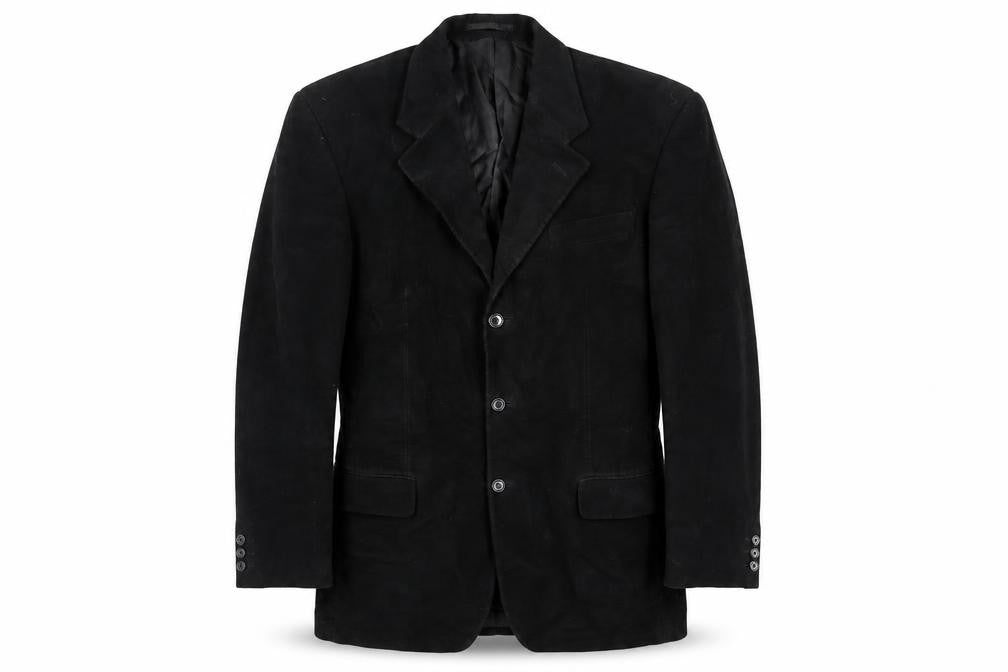 Burton Mens Black Cotton Jacket Blazer Size 40 Regular