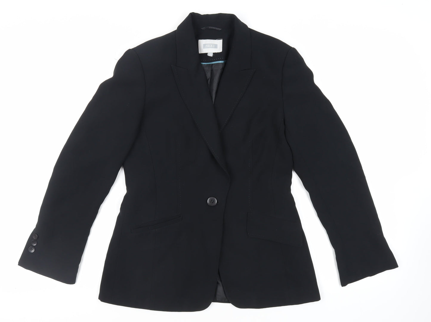 NEXT Womens Black Jacket Blazer Size 10 Button