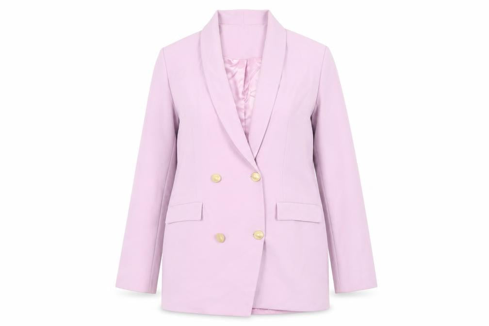 PRETTYLITTLETHING Womens Purple Jacket Blazer Size 12 Button
