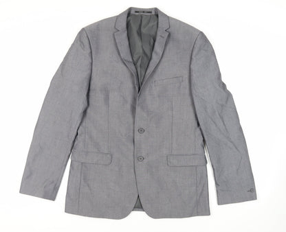 Additional front view of Red Herring men’s grey polyester jacket suit jacket, size 42, regular