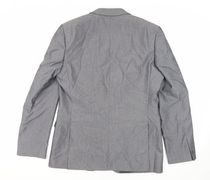 Back view of Red Herring men’s grey polyester jacket suit jacket, size 42, regular