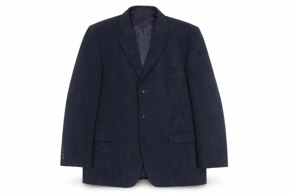 Marks & Spencer Mens Blue Polyester Jacket Blazer Size 42 Regular