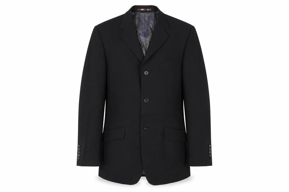 River Island Mens Black Polyester Jacket Suit Jacket Size 40 Regular