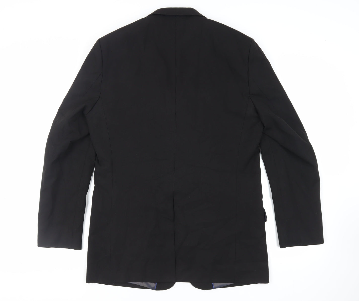River Island Mens Black Polyester Jacket Suit Jacket Size 40 Regular