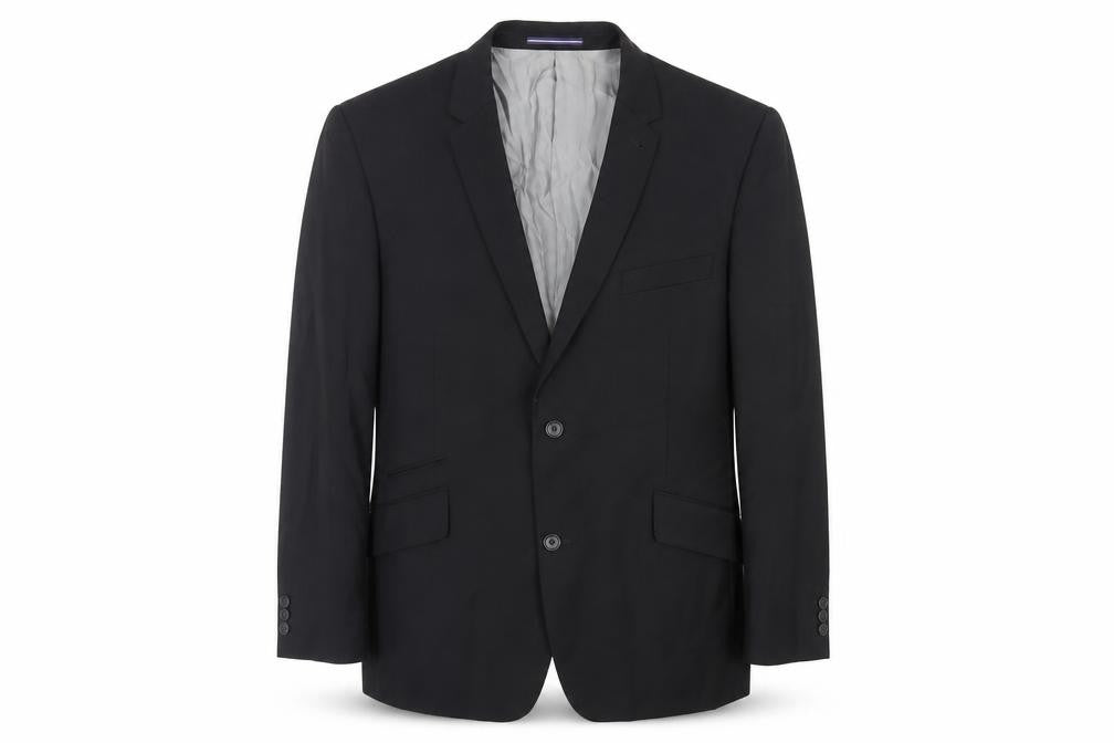 Topman Mens Black Polyester Jacket Suit Jacket Size 44 Regular