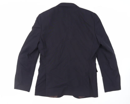 Next Mens Blue Polyester Jacket Suit Jacket Size 40 Regular