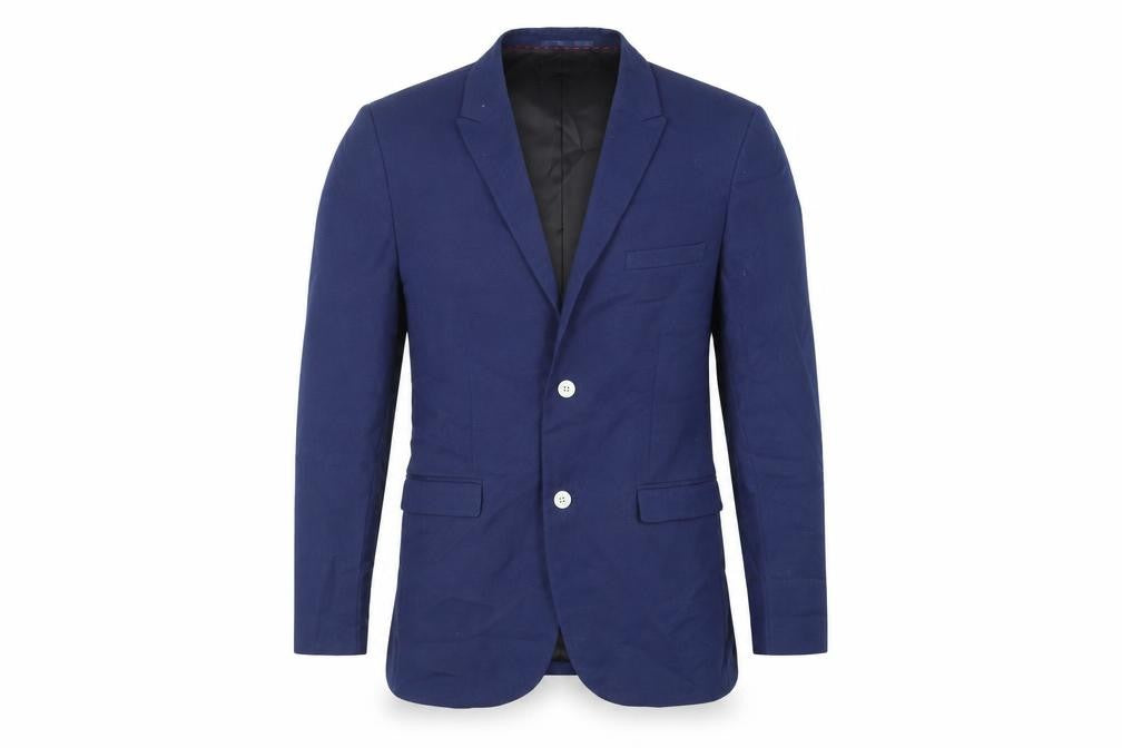 H&M Mens Blue Polyester Jacket Blazer Size 44 Regular