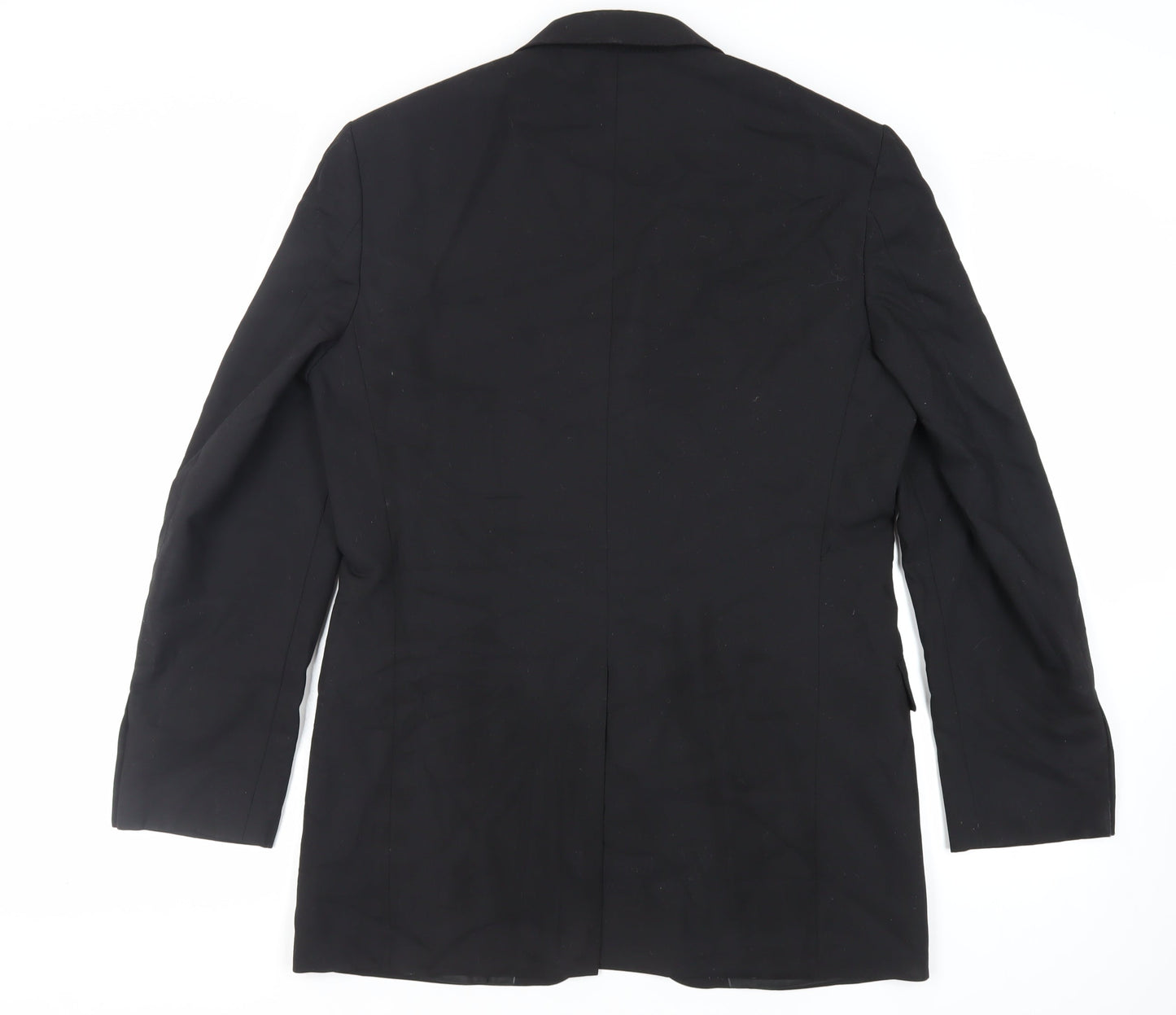 Marks and Spencer Mens Black Polyester Jacket Suit Jacket Size 40 Regular