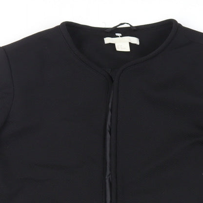 H&M Womens Black Overcoat Coat Size 10 - Open