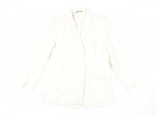 Canda Womens Ivory Jacket Blazer Size 18 Button