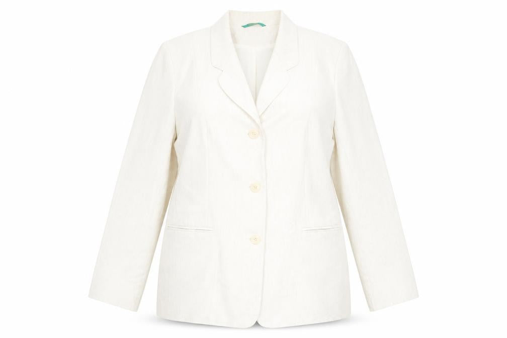 Canda Womens Ivory Jacket Blazer Size 18 Button
