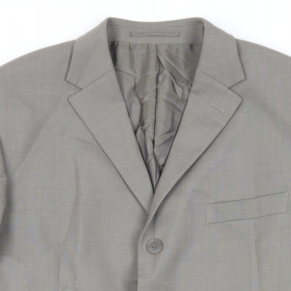Burton Mens Grey Wool Jacket Suit Jacket Size 40 Regular