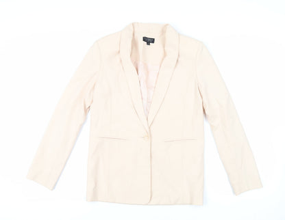 Topshop Womens Pink Jacket Blazer Size 6 Button