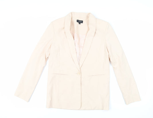 Topshop Womens Pink Jacket Blazer Size 6 Button