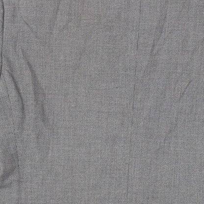 Next Mens Grey Geometric Polyester Jacket Suit Jacket Size 40 Regular