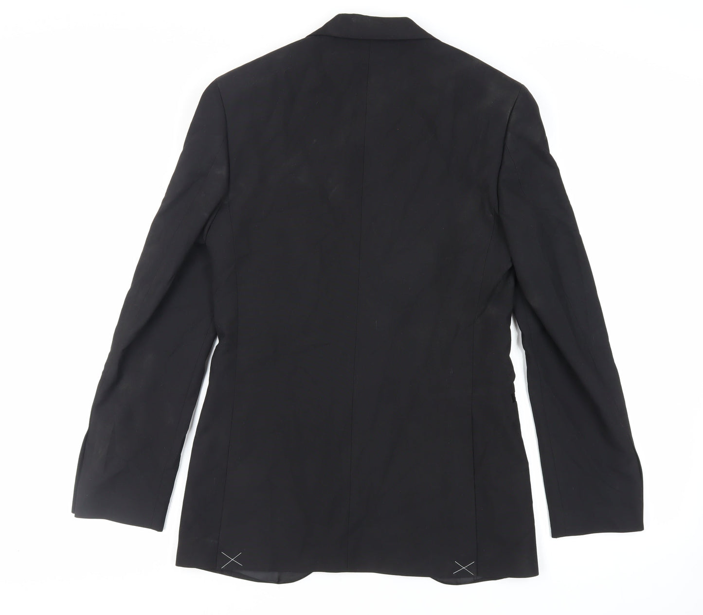Marks and Spencer Mens Black Polyester Tuxedo Suit Jacket Size 34 Regular