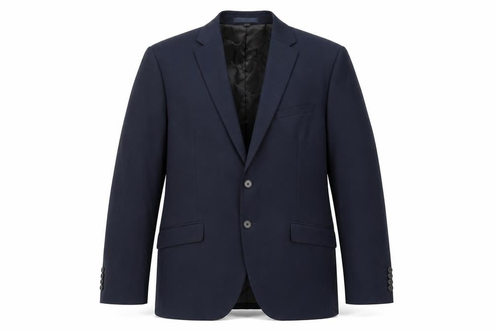 Marks & Spencer Mens Blue Wool Jacket Suit Jacket Size 42 Regular