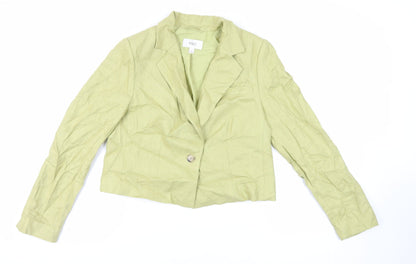 Marks & Spencer Womens Green Jacket Blazer Size 12 Button