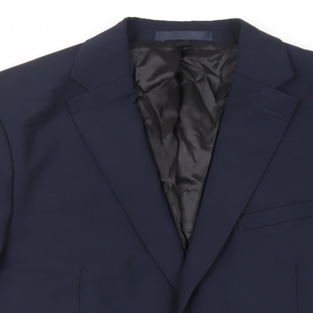 Marks and Spencer Mens Blue Wool Jacket Suit Jacket Size 40 Regular