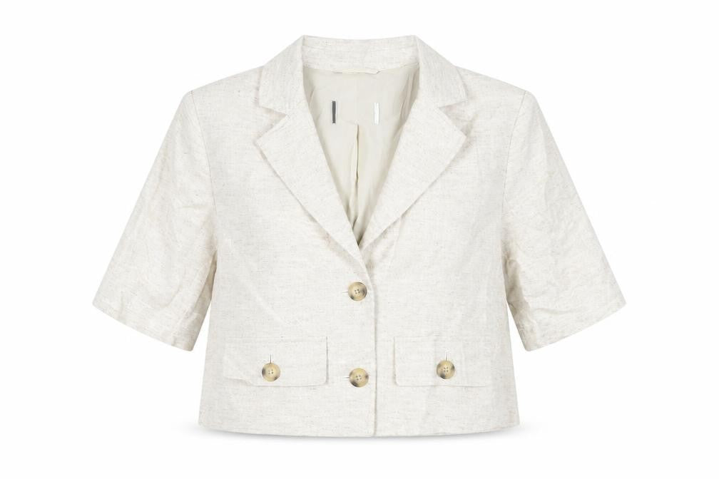 Marks & Spencer Womens Beige Jacket Blazer Size 16 Button