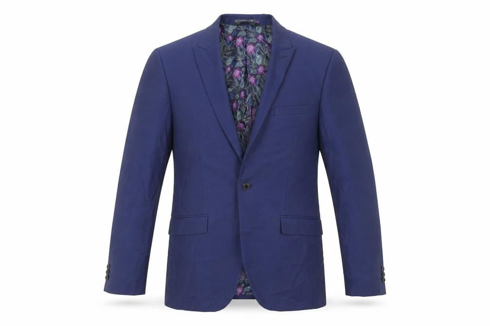 Marks & Spencer Mens Blue Polyester Jacket Suit Jacket Size 40 Regular