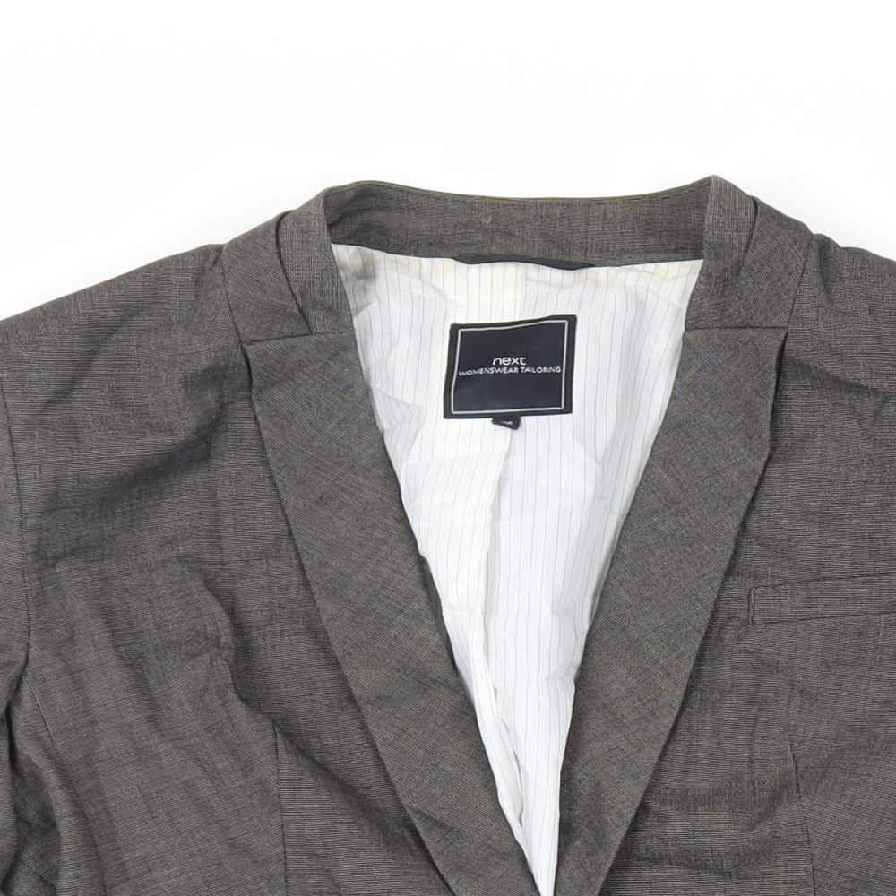 NEXT Womens Brown Jacket Blazer Size 10 Button