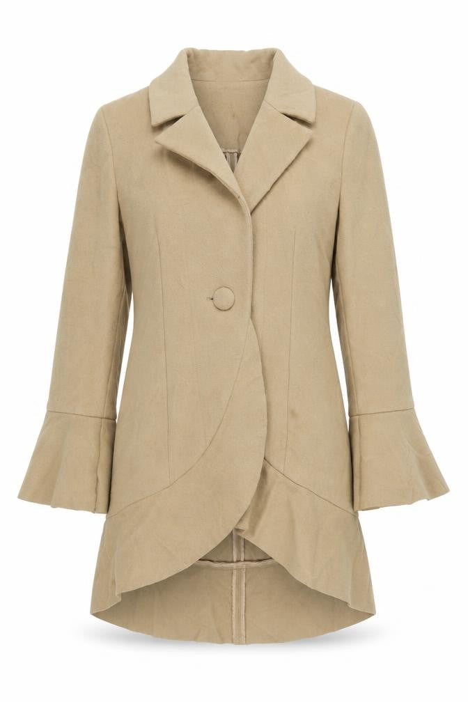 Per Una Womens Brown Overcoat Coat Size 14 Button - Unlined