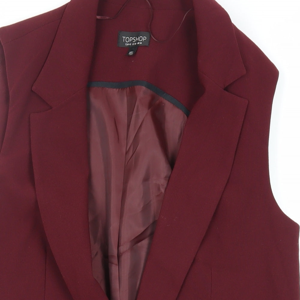 Topshop Womens Purple Jacket Waistcoat Size 14 - Open