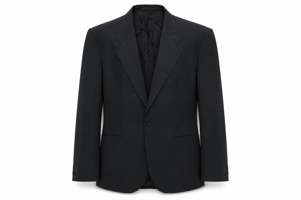 Turo Mens Black Wool Tuxedo Suit Jacket Size 40 Regular