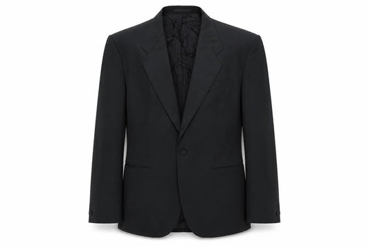 Turo Mens Black Wool Tuxedo Suit Jacket Size 40 Regular