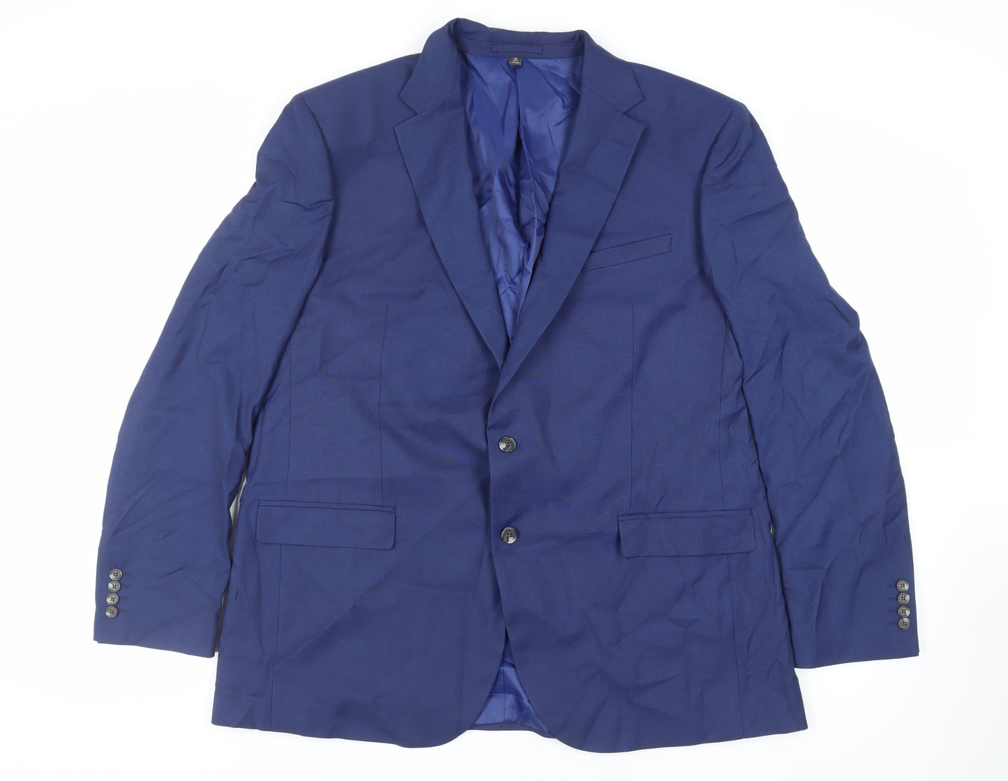 Marks and Spencer Mens Blue Polyester Jacket Suit Jacket Size 46 Regular