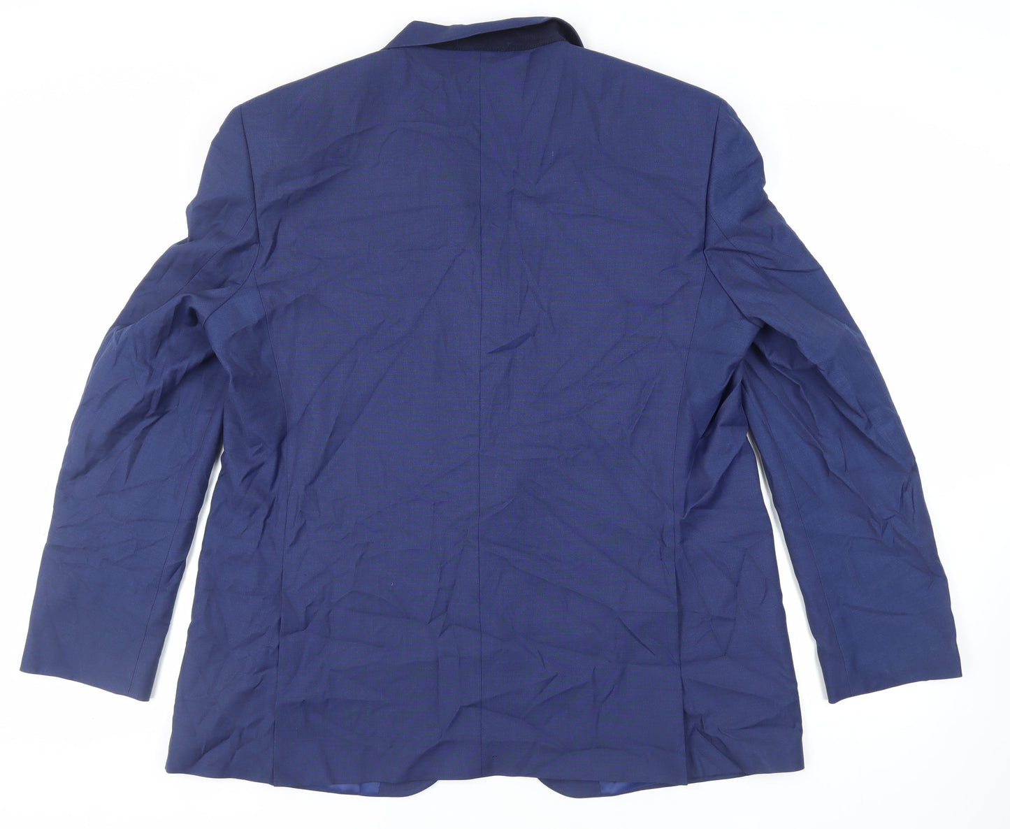 Marks and Spencer Mens Blue Polyester Jacket Suit Jacket Size 46 Regular