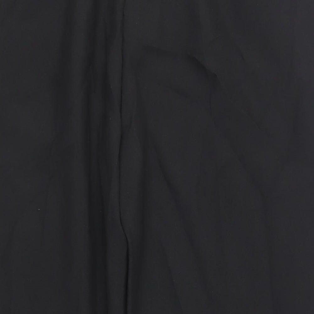 Sarah Hamilton Womens Black Polyester Trousers Size 20 L26 in Regular Zip - Zipped Pockets