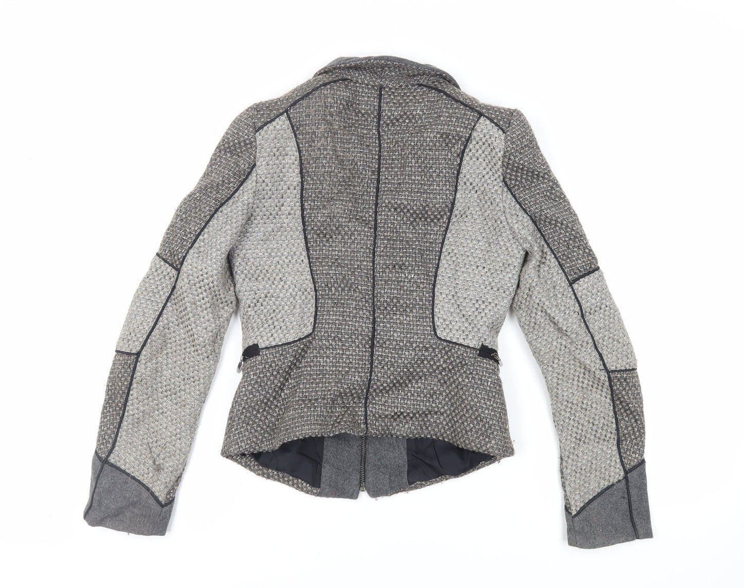 Zara Womens Grey Jacket Blazer Size XS Zip