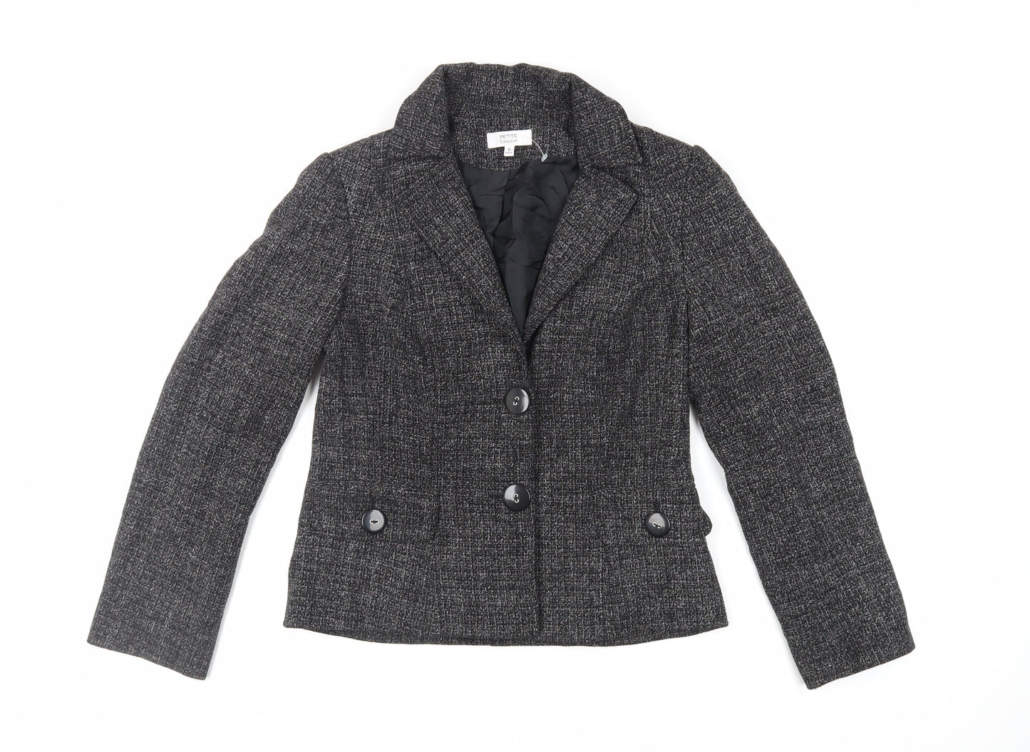 Debenhams Womens Grey Jacket Blazer Size 10 Button
