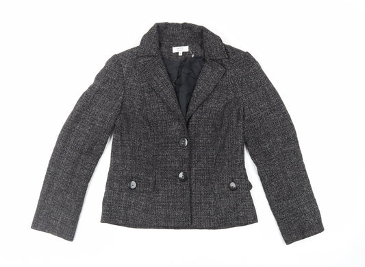 Debenhams Womens Grey Jacket Blazer Size 10 Button