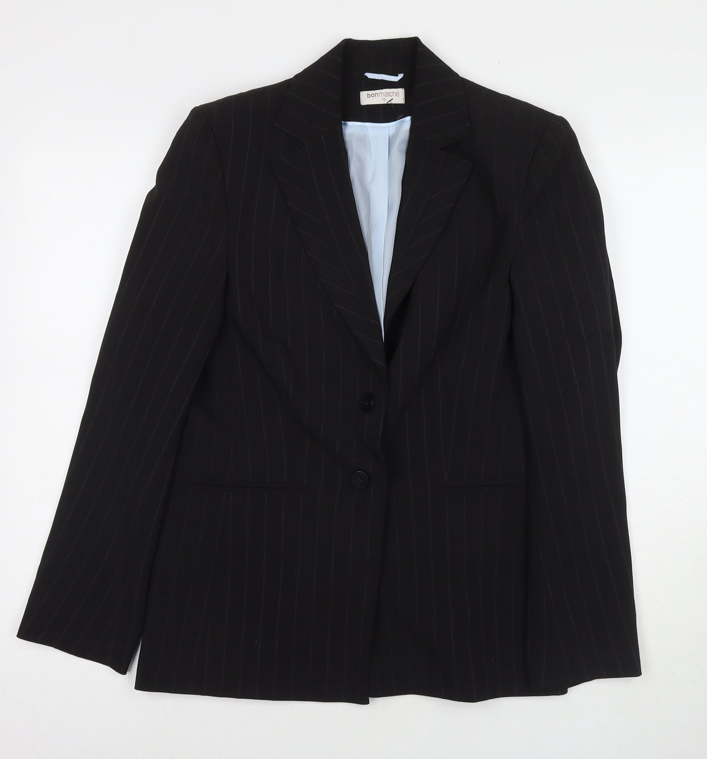 Bonmarché Womens Black Jacket Blazer Size 12 Button