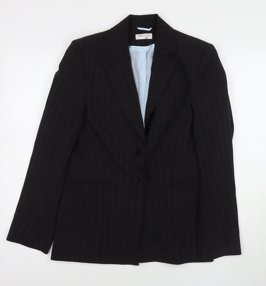 Bonmarché Womens Black Jacket Blazer Size 12 Button